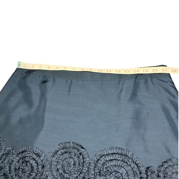 BANANA REPUBLIC 100% Silk Fully Lined Mini Skirt Floral Appliqués Side Zipper 14 - Picture 6 of 10